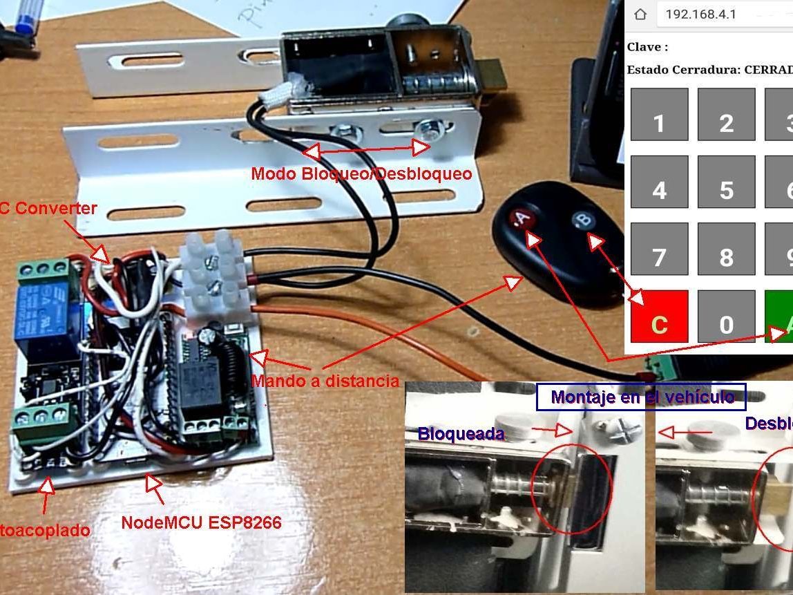 Cerradura con mando a distancia